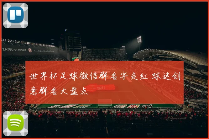 世界杯足球微信群名字走红 球迷创意群名大盘点