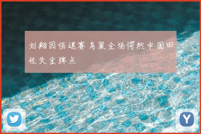 刘翔因伤退赛鸟巢全场愕然中国田径失金牌点